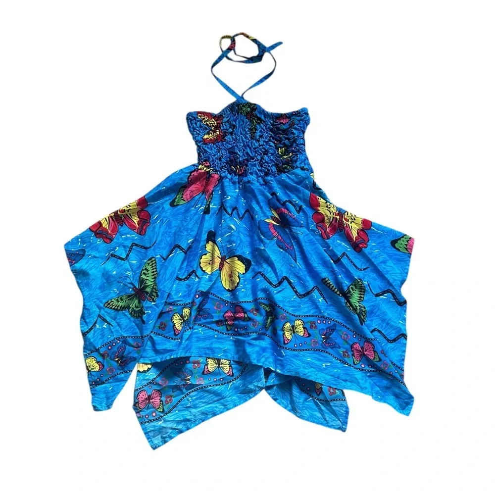 Rima | Hawaiian Luau Dress with Butterfly Print